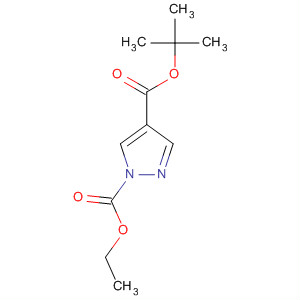 1H-Pyrazole-1,4-dicarboxylic acid, 1-(1,1-dimethylethyl) 4-ethyl ester结构式