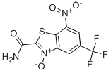 7-Nitro-5-(trifluoromethyl)-2-Benzothiazolecarboxamide  3-oxide结构式