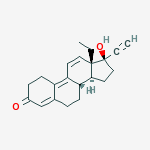(17R)-13-ethyl-17-ethynyl-17-hydroxy-1,2,6,7,8,13,14,15,16,17-decahydro-3H-cyclopenta[a]phenanthren-3-one结构式