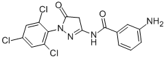 Structure of Benzamide,3-amino-N-[4,5-dihydro-5-oxo-1-(2,4,6-trichlorophenyl)-1H-pyrazol-3-yl]-