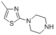 Structure of 4-methyl-2-piperazin-1-yl-1,3-thiazole