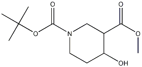 Structure of Methyl N-Boc-4-hydroxypiperidine-3-carboxylate