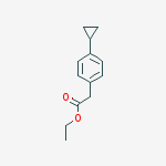 ethyl 2-(4-cyclopropylphenyl)acetate结构式