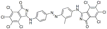Structure of 4,5,6,7-tetrachloro-3-[[3-methyl-4-[[4-[(4,5,6,7-tetrachloro-1-oxo-1H-isoindol-3-yl)amino]phenyl]azo]phenyl]amino]-1H-isoindol-1-one
