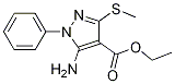 5-aMino-3-Methylthio-1-phenyl-1H-pyrazole-4-carboxylic acid ethyl ester结构式