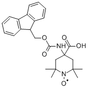 Structure of FMOC-2,2,6,6-TETRAMETHYLPIPERIDINE-N-OXYL-4-AMINO-4-CARBOXYLIC ACID