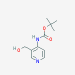 Tert-butyl N-[3-(hydroxymethyl)pyridin-4-yl]carbamate结构式
