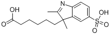 Structure of 3H-Indole-3-hexanoic  acid,  2,3-dimethyl-5-sulfo-