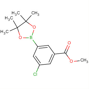 Structure of Benzoic acid, 3-chloro-5-(4,4,5,5-tetramethyl-1,3,2-dioxaborolan-2-yl)-,methyl ester