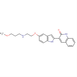 3-[5-[2-[N-(2-Methoxyethyl)-N-methylamino]ethoxy]-1H-indol-2-yl]quinolin-2(1H)-one结构式