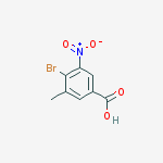 Benzoic acid, 4-bromo-3-methyl-5-nitro-结构式
