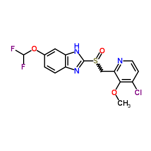 2-{[(4-chloro-3-methoxypyridin-2-yl)methyl]sulfinyl}-6-(difluoromethoxy)-1H-benzimidazole结构式