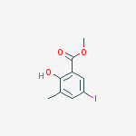 methyl 2-hydroxy-5-iodo-3-methylbenzoate结构式