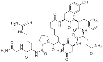 TYR-PHE-GLN-ASN-ASU-PRO-ARG-GLY-NH2结构式