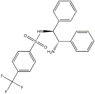 N-[(1S,2S)-2-Amino-1,2-diphenylethyl]-4-(trifluoromethyl)benzenesulfonamide结构式