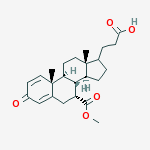 Structure of 3-[(7R,8S,9S,10R,13R,14S)-7-(methoxycarbonyl)-10,13-dimethyl-3-oxo-6,7,8,9,10,11,12,13,14,15,16,17-dodecahydro-3H-cyclopenta[a]phenanthren-17-yl]propanoic acid 