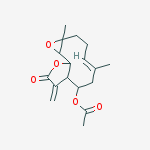 Structure of (1aR,4E,7R,7aR,10aS,10bR)-7-Acetoxy-2,3,6,7,7a,8,10a,10b-octahydro-1a,5-dimethyl-8-methyleneoxireno[9,10]cyclodeca[1,2-b]furan-9(1aH)-one