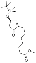 Structure of METHYL (R)-(+)-3-(TERT-BUTYLDIMETHYLSILYLOXY)-5-OXO-1-CYCLOPENTENE-1-HEPTANOATE