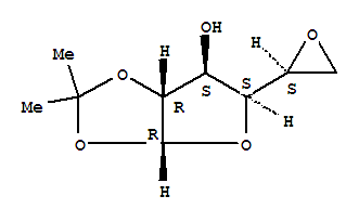 5,6-anhydro-1,2-O-isopropylidene-β-L-idofuranose结构式