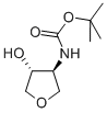 Structure of Carbamic acid, [(3S,4R)-tetrahydro-4-hydroxy-3-furanyl]-, 1,1-dimethylethyl
