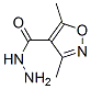 4-ISOXAZOLECARBOXYLIC ACID 3,5-DIMETHYL-,HYDRAZIDE结构式