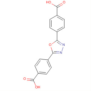 Structure of Benzoic acid, 4,4'-(1,3,4-oxadiazole-2,5-diyl)bis-
