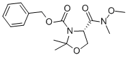 Structure of (S)-BENZYL 4-(N-METHOXY-N-METHYLCARBAMOYL)-2,2-DIMETHYLOXAZOLIDINE-3-CARBOXYLATE
