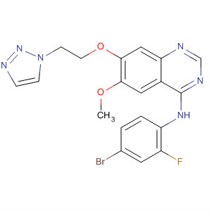 4-Quinazolinamine,N-(4-bromo-2-fluorophenyl)-6-methoxy-7-[2-(1H-1,2,3-triazol-1-yl)ethoxy]-结构式