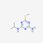 6-(methylsulfanyl)-N-(propan-2-yl)-1,3,5-triazine-2,4-diamine结构式