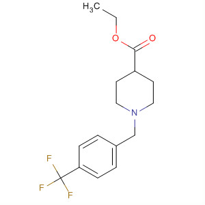 Structure of 4-Piperidinecarboxylic acid, 1-[[4-(trifluoromethyl)phenyl]methyl]-, ethylester