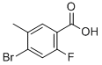 Structure of 4-BROMO-2-FLUORO-5-METHYLBENZOIC ACID