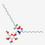 Structure of N-[(e,2s,3r)-3-hydroxy-1-[(2r,5r)-3,4,5-trihydroxy-6-(hydroxymethyl)oxan-2-yl]oxyoctadec-4-en-2-yl]dodecanamide
