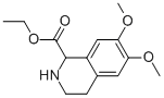 Chemical structure of 6,7-DIMETHOXY-1,2,3,4-TETRAHYDRO-ISOQUINOLINE-1-CARBOXYLIC ACID ETHYL ESTER