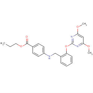 Benzoic acid,4-[[[2-[(4,6-dimethoxy-2-pyrimidinyl)oxy]phenyl]methyl]amino]-, propylester结构式