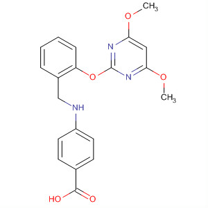 Structure of Benzoic acid,4-[[[2-[(4,6-dimethoxy-2-pyrimidinyl)oxy]phenyl]methyl]amino]-