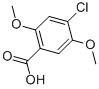 4-chloro-2,5-dimethoxybenzoic acid结构式