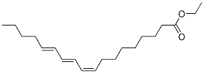 Structure of 9,11,13-Octadecatrienoic acid, ethyl ester, (E,Z,E)-