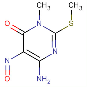 Structure of 4(3H)-Pyrimidinone, 6-amino-3-methyl-2-(methylthio)-5-nitroso-