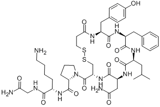 Structure of D[LEU4,LYS8]-VP
