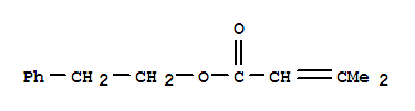 Structure of 2-Butenoic acid, 3-methyl-, 2-phenylethyl ester