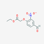 2-(4-formyl-2-nitrophenoxy)Acetic acid ethyl ester结构式