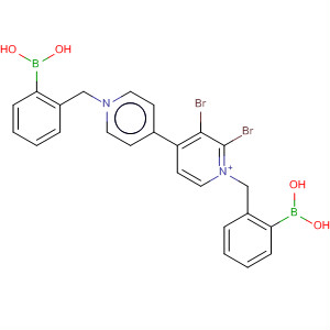 4,4'-Bipyridinium, 1,1'-bis[(2-boronophenyl)methyl]-, dibromide结构式