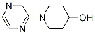 Structure of 1-Pyrazin-2-yl-piperidin-4-ol, 98+% C9H13N3O, MW: 179.22