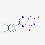 Structure of 3-(3,4-dichlorophenyl)-1,6-dimethylpyrimido[5,4-e][1,2,4]triazine-5,7(1H,6H)-dione