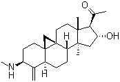 Structure of 16α-Hydroxy-14-methyl-3β-methylamino-4-methylene-9,19-cyclo-5α-pregnan-20-one
