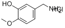 Structure of 3-HYDROXY-4-METHOXYBENZYLAMINE HYDROCHLORIDE