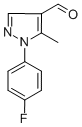 Structure of 1-(4-FLUOROPHENYL)-5-METHYL-1H-PYRAZOLE-4-CARBALDEHYDE