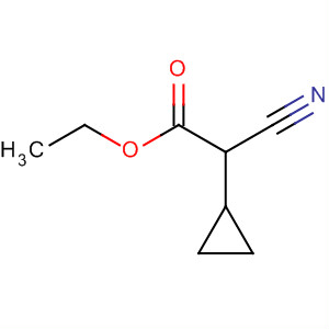 Structure of Cyclopropaneacetic acid, a-cyano-, ethyl ester