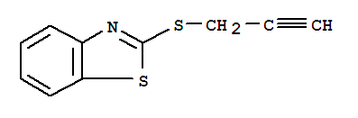 Structure of Benzothiazole,2-(2-propyn-1-ylthio)-