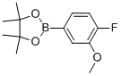 Structure of 2-(4-FLUORO-3-METHOXYPHENYL)-4,4,5,5-TETRAMETHYL-1,3,2-DIOXABOROLANE